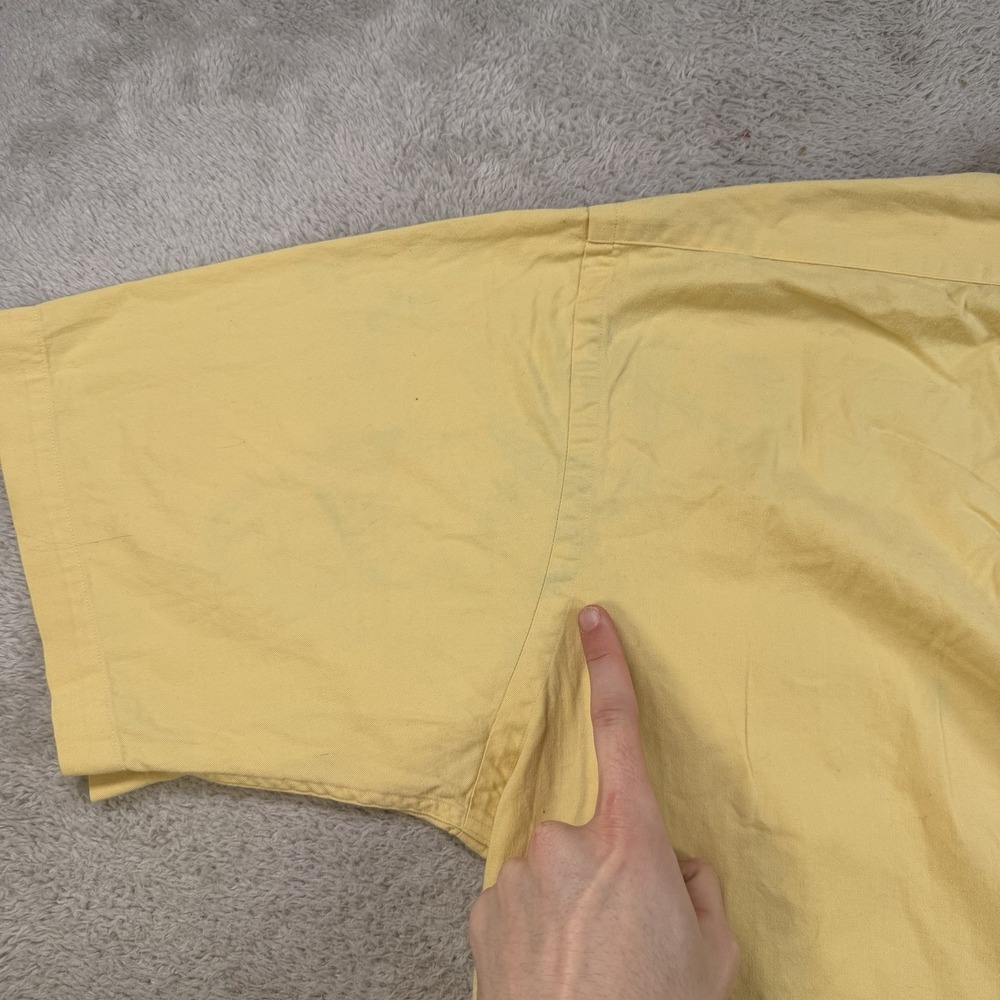 Polo Ralph Lauren Shirt Mens XL Yellow Blaire Short Sleeve Button Down Pony - Picture 7 of 8